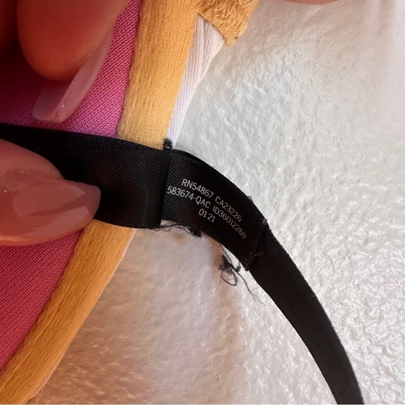 Victoria’s Secret PINK Bikini Padded Push-Up Swimsuit Top Yellow Beach Summer - Picture 7 of 13